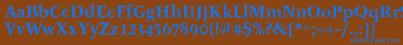 フォントTyfaitcTtРџРѕР»СѓР¶РёСЂРЅС‹Р№ – 茶色の背景に青い文字