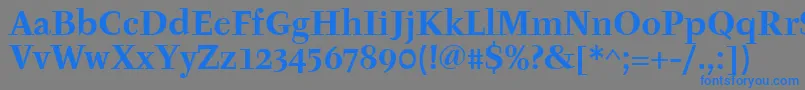 フォントTyfaitcTtРџРѕР»СѓР¶РёСЂРЅС‹Р№ – 灰色の背景に青い文字