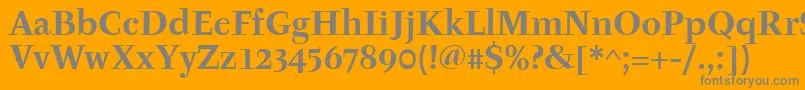 フォントTyfaitcTtРџРѕР»СѓР¶РёСЂРЅС‹Р№ – オレンジの背景に灰色の文字