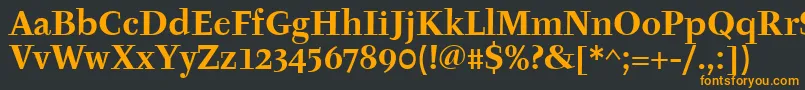 フォントTyfaitcTtРџРѕР»СѓР¶РёСЂРЅС‹Р№ – 黒い背景にオレンジの文字