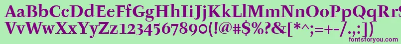 TyfaitcTtРџРѕР»СѓР¶РёСЂРЅС‹Р№ Font – Purple Fonts on Green Background