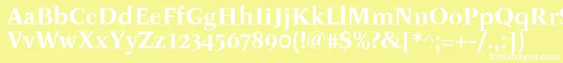 TyfaitcTtРџРѕР»СѓР¶РёСЂРЅС‹Р№ Font – White Fonts on Yellow Background