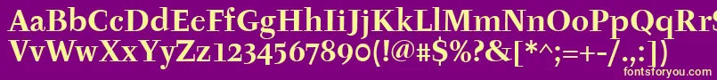 フォントTyfaitcTtРџРѕР»СѓР¶РёСЂРЅС‹Р№ – 紫の背景に黄色のフォント