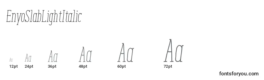 EnyoSlabLightItalic Font Sizes
