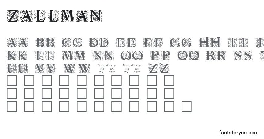 Zallman Font – alphabet, numbers, special characters