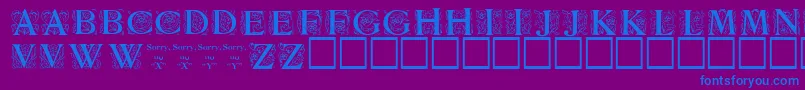 Шрифт Zallman – синие шрифты на фиолетовом фоне