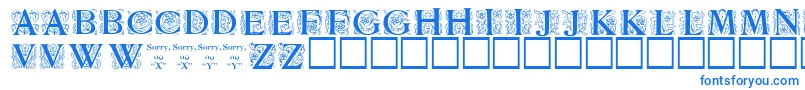 Zallman Font – Blue Fonts on White Background