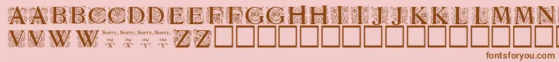 Zallman Font – Brown Fonts on Pink Background