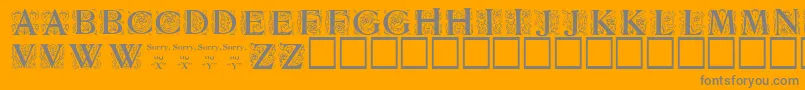 Zallman Font – Gray Fonts on Orange Background