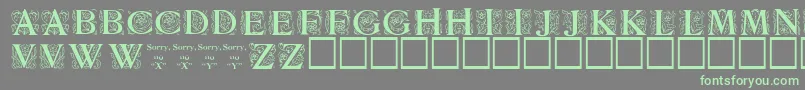 Zallman Font – Green Fonts on Gray Background