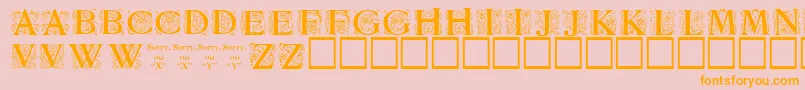 Zallman Font – Orange Fonts on Pink Background