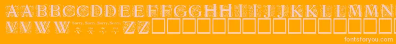 Zallman Font – Pink Fonts on Orange Background