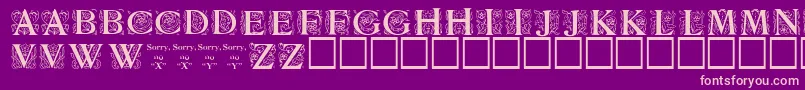Zallman Font – Pink Fonts on Purple Background