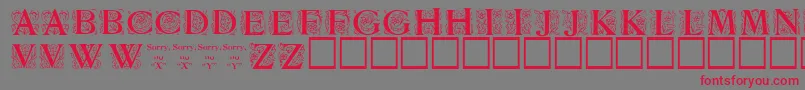 Zallman Font – Red Fonts on Gray Background