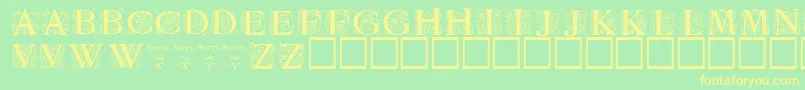 Шрифт Zallman – жёлтые шрифты на зелёном фоне