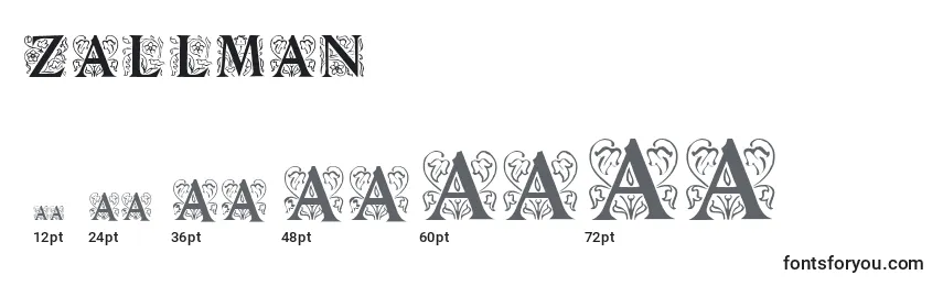 Zallman Font Sizes