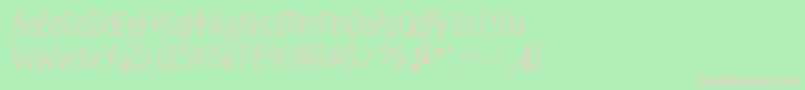 PleaseWriteMeASong Font – Pink Fonts on Green Background