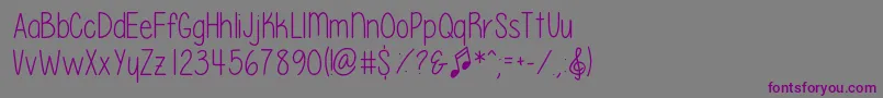 PleaseWriteMeASong Font – Purple Fonts on Gray Background