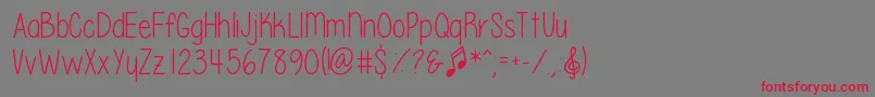 PleaseWriteMeASong Font – Red Fonts on Gray Background