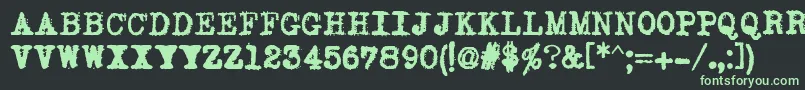 JoeCapsUnderwood Font – Green Fonts on Black Background