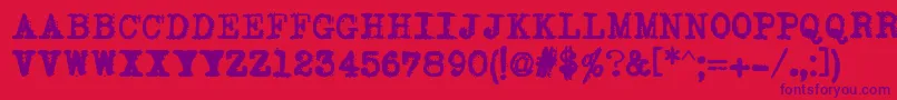 JoeCapsUnderwood Font – Purple Fonts on Red Background