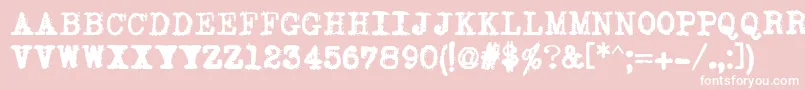 JoeCapsUnderwood Font – White Fonts on Pink Background