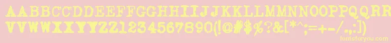JoeCapsUnderwood Font – Yellow Fonts on Pink Background