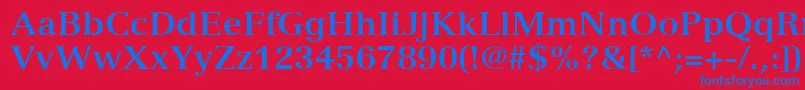 VersaillesLt75Bold Font – Blue Fonts on Red Background