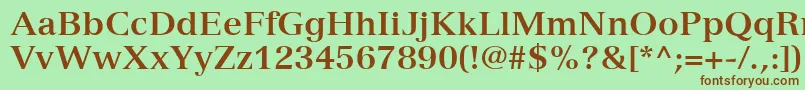 VersaillesLt75Bold Font – Brown Fonts on Green Background