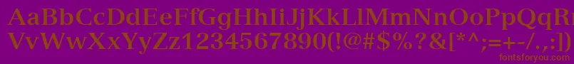 VersaillesLt75Bold Font – Brown Fonts on Purple Background