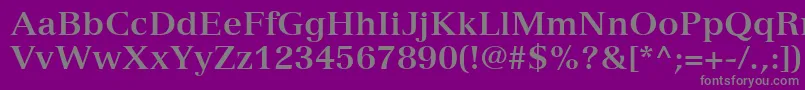 VersaillesLt75Bold Font – Gray Fonts on Purple Background