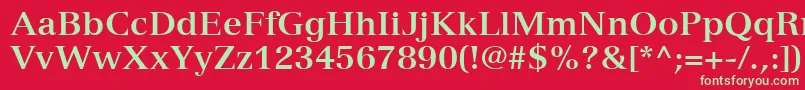 VersaillesLt75Bold Font – Green Fonts on Red Background