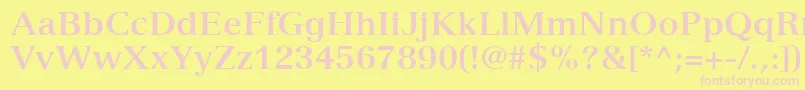 VersaillesLt75Bold Font – Pink Fonts on Yellow Background