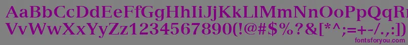 VersaillesLt75Bold Font – Purple Fonts on Gray Background