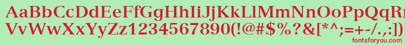 VersaillesLt75Bold Font – Red Fonts on Green Background