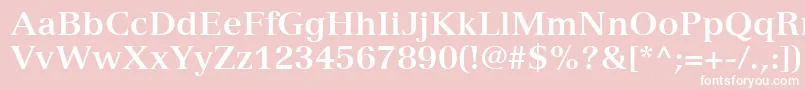 VersaillesLt75Bold Font – White Fonts on Pink Background