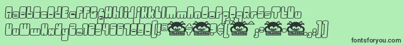 Oggle ffy-Schriftart – Schwarze Schriften auf grünem Hintergrund