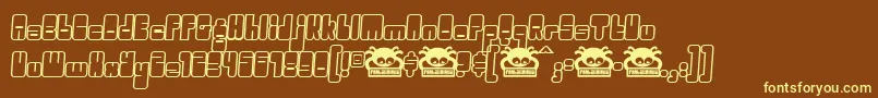 Oggle ffy Font – Yellow Fonts on Brown Background