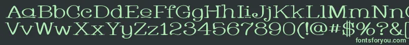 Whacuw ffy Font – Green Fonts on Black Background