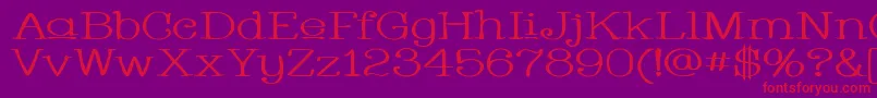 Whacuw ffy Font – Red Fonts on Purple Background