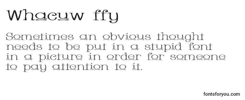 Whacuw ffy Font