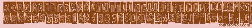 Oravanpyora Font – Brown Fonts on Pink Background
