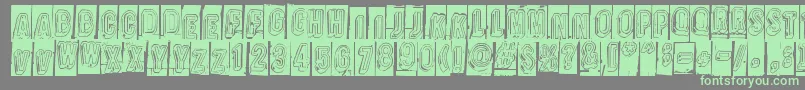 Oravanpyora Font – Green Fonts on Gray Background