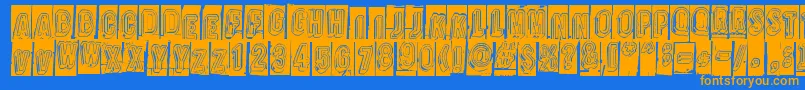 Oravanpyora Font – Orange Fonts on Blue Background