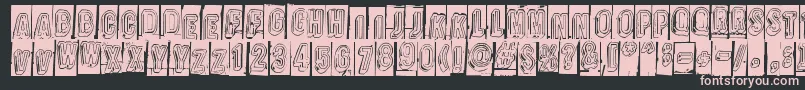 Oravanpyora Font – Pink Fonts on Black Background