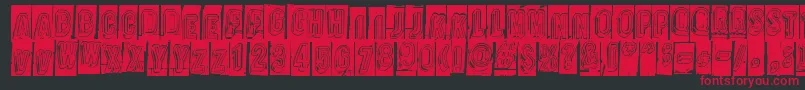 Oravanpyora Font – Red Fonts on Black Background