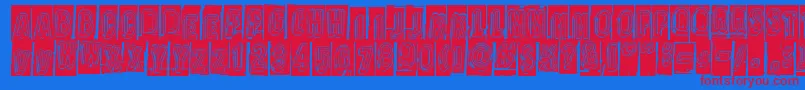 Oravanpyora Font – Red Fonts on Blue Background