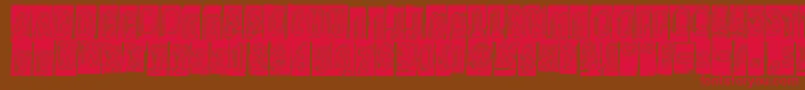 Oravanpyora Font – Red Fonts on Brown Background