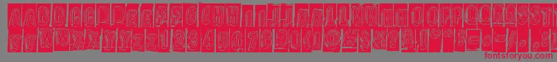 Oravanpyora Font – Red Fonts on Gray Background