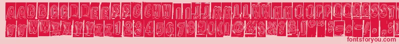 Oravanpyora Font – Red Fonts on Pink Background